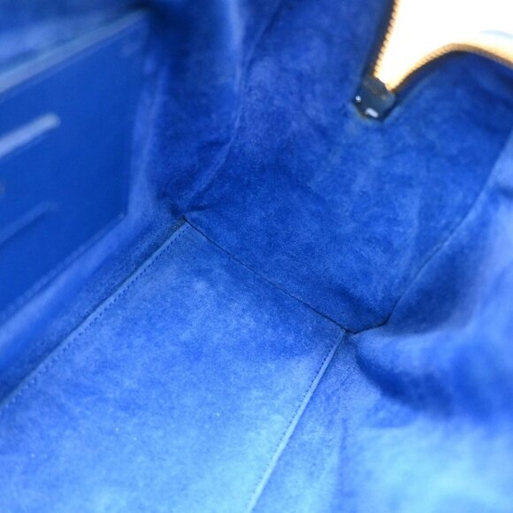 SAINT LAURENT Logo Baby Duffle 2Way Shoulder Hand Bag Leather Blue GHW 77EE942 - Picture 12 of 15